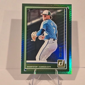 2025 Donruss Bobby Witt Jr. Green Holo /199 #27 Kansas City Royals - Picture 1 of 2