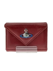 Vivienne Westwood Leder Klapp Geldbörse Rot Dreifachfaltung Damen Kugel Logo - Bild 1 von 6