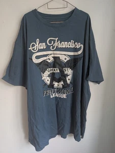 Kam Casuals Blue Short Sleeve San Francisco T-shirt Size 5XL (T3) - Picture 1 of 7