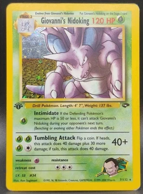 Giovanni's Nidoking 7/132 Gym Challenge Holo {MP} - Image 1 of 4