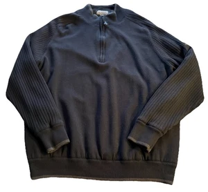 Mizuno WindLite Flex 1/4 Zip Pullover Mens XL Black Lined Windproof Golf Sweater - Picture 1 of 10
