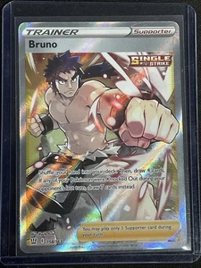 Bruno 158/163 - Estilos de Batalla - Tarjeta Pokémon Holo Ultra Rara Casi Como Nueva - Imagen 1 de 2