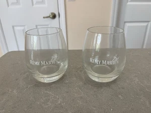 Remy Martin Cognac (SET OF 2) Stemless Snifter Glasses Whiskey Bourbon Brandy - Picture 1 of 5