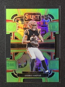 2023 Panini Select π Andrei Iosivas #21 Neon Green Prizm DieCut /599 Bengals RC - Picture 1 of 3