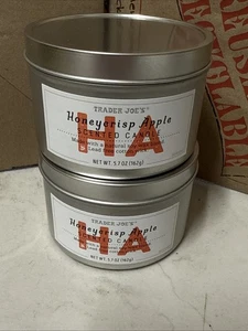 New Trader Joe's Honeycrisp Apple Scented Candle Set of 2 - Picture 1 of 4