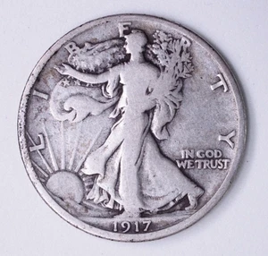 1917-S REV. Walking Liberty Half Dollar US 50c - Picture 1 of 2