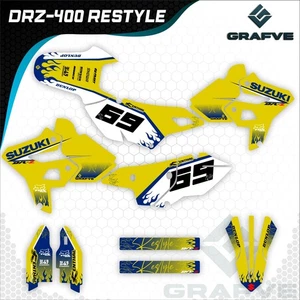 Drz400 2000-2024 Restyle Polisport kit calcomanías gráficos Suzuki pegatinas DRZ 400SM - Imagen 1 de 1