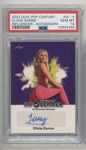 2022 Livvy Dunne Leaf Pop Century Influencer Autograph PSA 10 Auto #/1127 Rookie - Picture 1 of 1