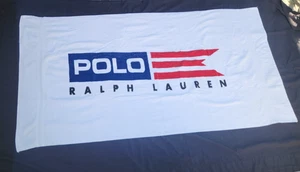 Toalla de playa Polo Ralph Lauren 68x34 pulgadas blanco grueso algodón LEER - Imagen 1 de 14