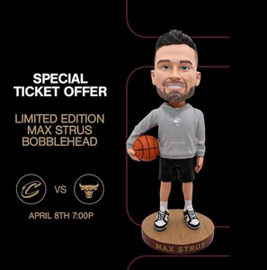 Max Strus 2024-25 Cleveland Cavaliers Bobblehead Special Ticket Promo SGA - Picture 1 of 5
