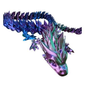 Crystal Dragon 1ft Articulated 3D Printed - Large Fantasy Collector's Item - Picture 1 of 21