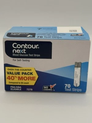 70 tiras reactivas de glucosa en sangre Contour Next exp-01/31/2026 Foto 1 de 4