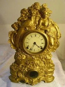 RELOJ CHIMENEA ALREDEDOR DE 1880 EE. UU. NUEVA YORK - Imagen 1 de 1