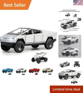 Realistic Cybertruck Toy Truck 1/32 Scale with Pull-Back & Interactive Features - Picture 1 of 8