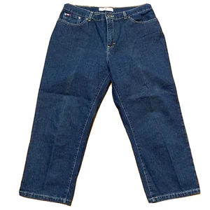 Tommy Hilfiger Jeans Wmns Size 14 35x24.5" Reg Fit Straight Leg Denim Blue Short - Picture 1 of 12