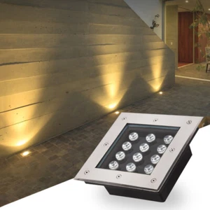 Outdoor LED Underground Light Waterproof IP65 Buried Lamp Pathway Tempered Glass - Picture 1 of 34