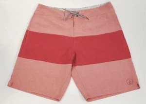 Volcom Board Shorts Mens 36 Red 4-Way Stretch Lace Up - Picture 1 of 11