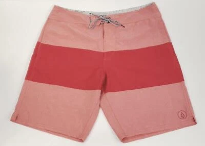 Volcom Board Shorts Mens 36 Red 4-Way Stretch Lace Up - Image 1 of 4