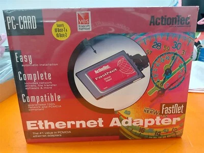 ⭐️⭐️⭐️⭐️⭐️ NEW ActionTec PC-CARD Ethernet Adapter NE10000-01 - Image 1 of 4