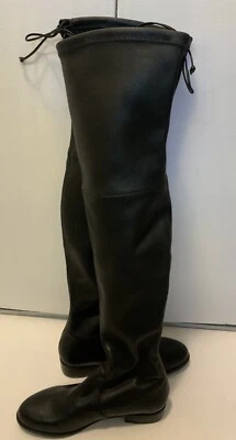 Stuart Weitzman NUEVAS Botas Lowland de Cuero Negras Sobre la Rodilla OTK Talla EU 35.5 Foto 1 de 4