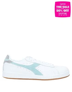 DIADORA Leather Sneakers US6 UK4 EU36.5 Logo White Perforated - Imagen 1 de 5
