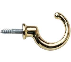 Wandhaken Kleiderhaken Garderobenhaken Mantelhaken Wandgarderobe Messing Poliert - Bild 1 von 6