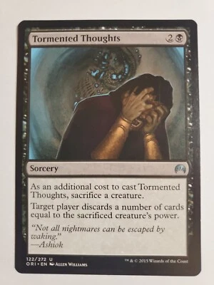 MTG Magic The Gathering Card Tormented Thoughts Sorcery Black Magic Origins 2015 - Image 1 of 2