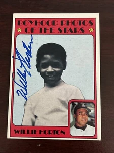 1972 Topps Boyhood Photos of the Stars #494 Willie Horton Auto Autograph Tigers - Picture 1 of 2