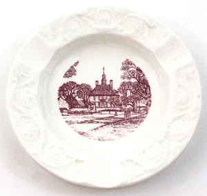 Wedgwood Williamsburg Ashtray The Governors Palace England Round 4.5" Fine China - Picture 1 of 8
