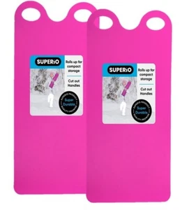 Snow Sled Flexible Carpet Sled 36" Snowboard for Kids-Fuchsia-Pink 2 Pack - Picture 1 of 7