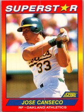 1992 Score 100 Superstars #67 Jose Canseco Very good