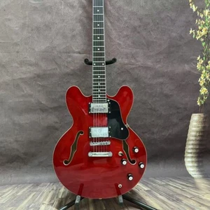 🛒ES-335 6 String Semi-Hollow Electric Guitar Cherry colored metallic paint - Picture 1 of 14