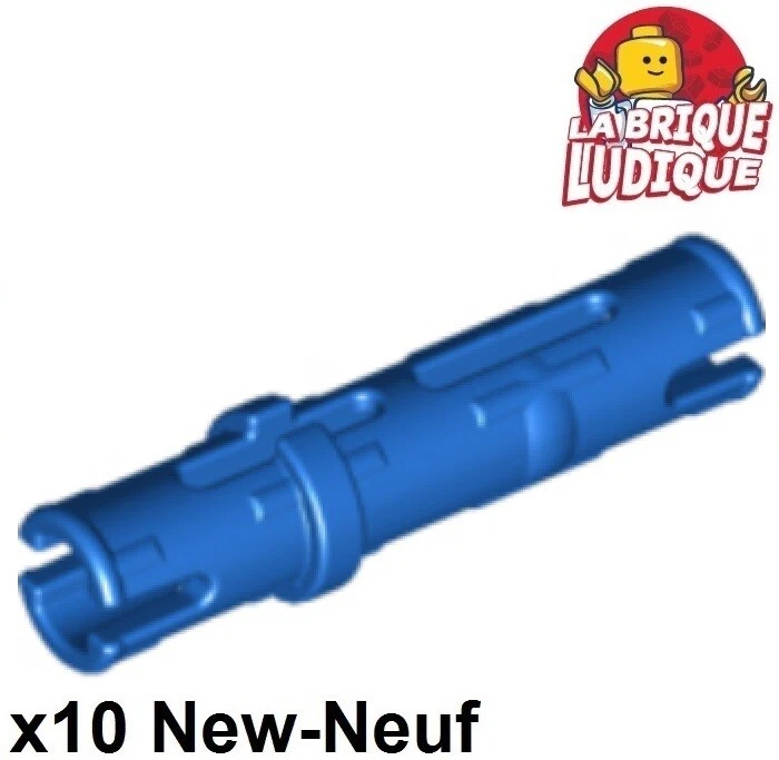 Lego Technic 10x Pin Long with Friction Ridges Lengthwise bleu/blue 6558 NEUF