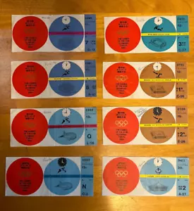 8 1964 Tokyo Olympic Games Rare Tickets Olympiad Sports Memorabilia Collectible - Picture 1 of 1
