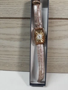 Avon Rose Goldtone Rhinestone Watch~ Tested Works! - Picture 1 of 5