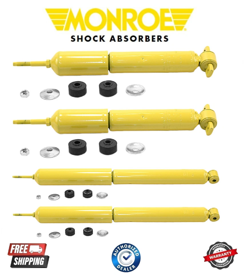 Monroe Gas Magnum Front & Rear Shock Absorbers Full Set of 4 For Ford F-150 RWD - Image 1 of 1