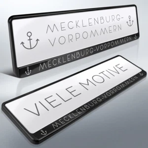 2 Kennzeichenhalter | MECKLENBURG-VORPOMMERN 01 | Meck-Pomm | Ostseeküste | DHL - Bild 1 von 8