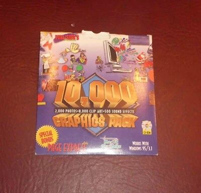 10,000 Graphics Pack Windows - 2000 photos - 8000 Clip Art - 500 Sound Effect CD - Image 1 of 3