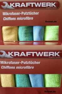 KRAFTWERK Mikrofaser Putztücher Set 8 Stk verschiedene Strukturen Farben Auto - Bild 1 von 3