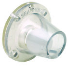 Marine Boat Clear Self Bailing Scupper, PVC Seal Fits 3/4" to 1-1/2" Holes