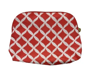Estee Lauder Orange & White Large Travel Makeup Cosmetic Zipper Bag - NEW 11x9 - Picture 1 of 4