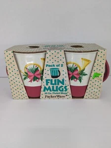 Packerware Christmas Cups Mugs Removable Handle Plastic Kids Cups 80's - Picture 1 of 4