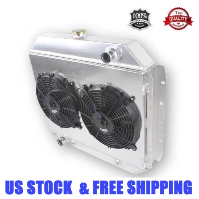 3Row Radiator&Fan For 1965 1978 Ford F-Series F100 F150 F250 Truck Bronco 66-79 - Image 1 of 4