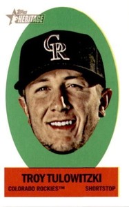  2012 Topps Heritage Stick-Ons #33 Troy Tulowitzki Colorado Rockies 
