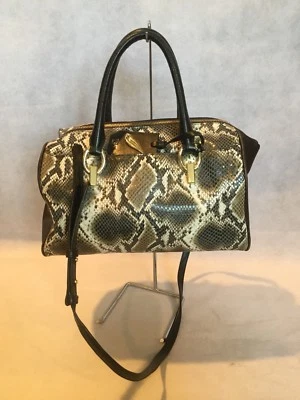 CARTERA MUJER DIANE VON FURSTENBURG SUTRA PINTADA PITÓN EN RELIEVE PEQUEÑA LONA Foto 1 de 4