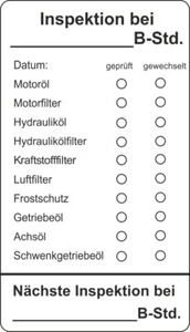 10 x Inspektion Service Aufkleber Inspektionsaufkleber Serviceaufkleber (1235) - Bild 1 von 1
