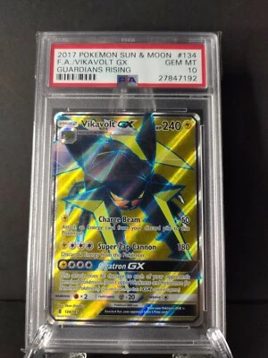 2017 Pokemon Vikavolt #134 GX Guardians Rising PSA 10 GEM MINT Holo - Image 1 of 2