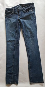 Pantalones de mezclilla ajustados para mujer American Eagle elásticos lavado medio talla 2 - Imagen 1 de 4