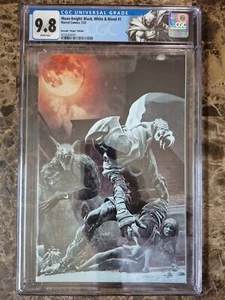 Caballero Luna: Negro Blanco y Sangre #1 CGC 9.8 Barends Variante Virgen Etiqueta Personalizada - Imagen 1 de 4