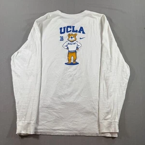 Nike UCLA Bruins Long Sleeve T Shirt Mens XL White Tee Throwback Retro Logo - Picture 1 of 9